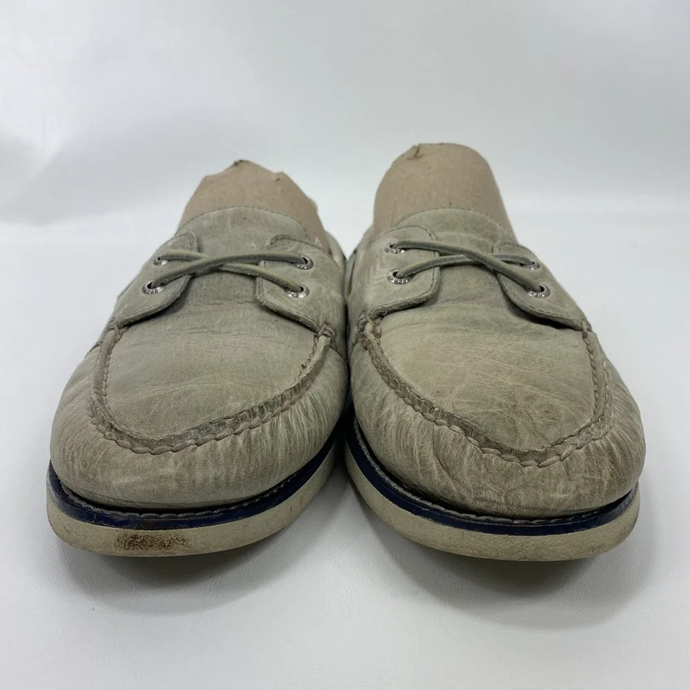 Sperry Men's Gold Cup Grey Leather Welt Boat Shoes Size: 11.5 M‎